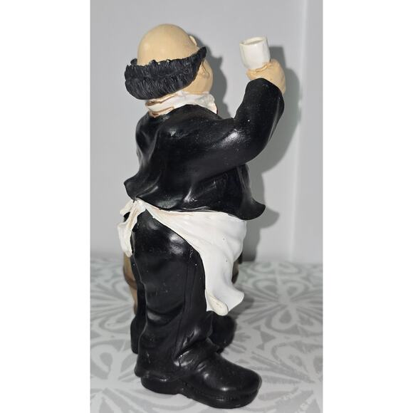 Butler Waiter Beer Barrel Holder Figurine – Bar/Desk Organizer - Picture 4 of 13